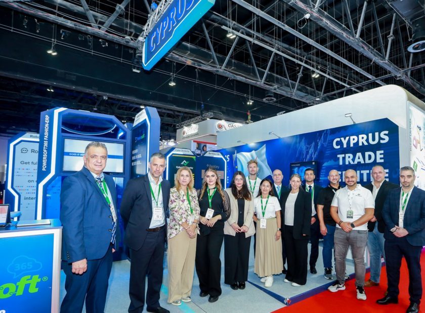Cyprus technology exhibitors at the national pavilion during Seamless Middle East 2025