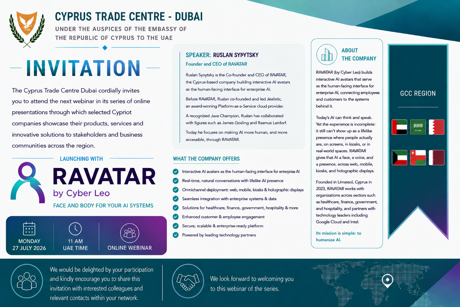 Invitation to the RAVATAR webinar on 27 July 2026