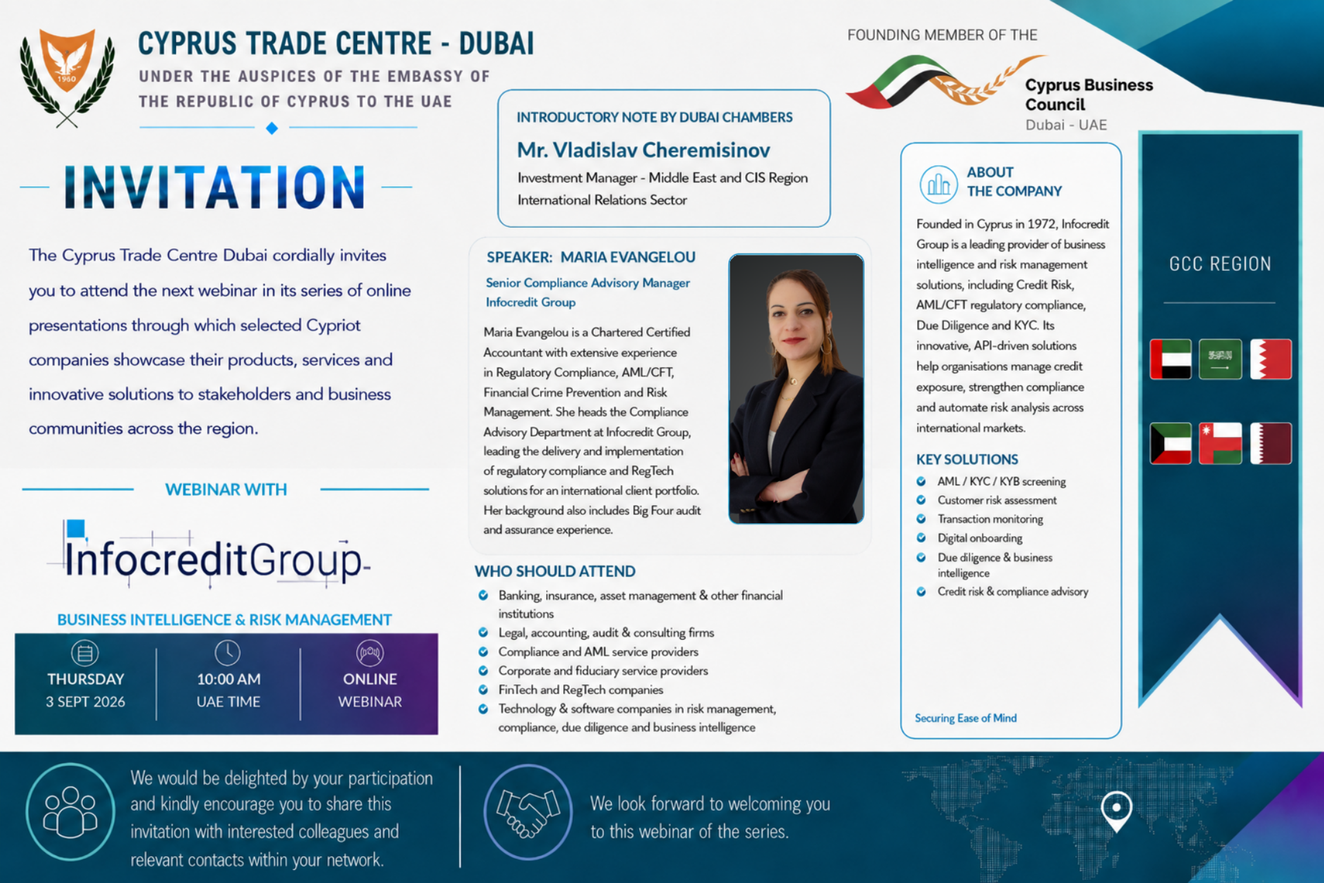 Invitation to the Infocredit Group webinar on 3 September 2026